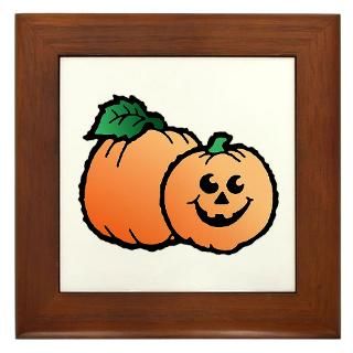halloween art pumpkin design framed tile $ 13 49