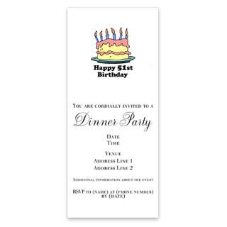 51St Birthday Party Invitations  51St Birthday Party Invitation