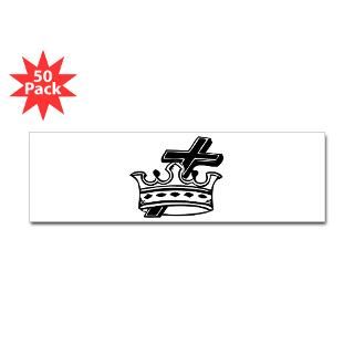 Cross and Crown Bumper Sticker (50 pk)