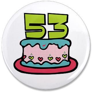 53 Gifts  53 Buttons  53rd Birthday Cake 3.5 Button