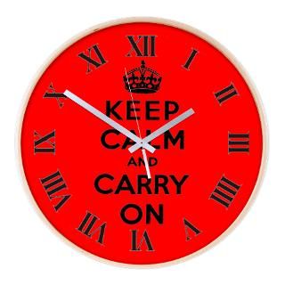 KEEP CALM AND CARRY ON Wall Clock for $54.50