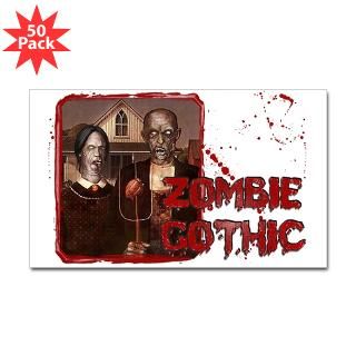 Zombie Gothic Rectangle Sticker 50 pk)