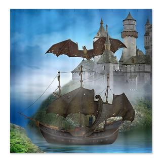 Castle Shower Curtains  Custom Themed Castle Bath Curtains