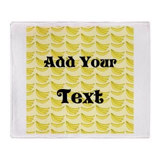 Banana Pattern with Custom Text Stadium Blanket for $59.50