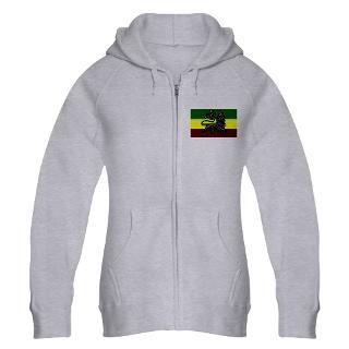 Rastafarian Flag Womens Zip Hoodie