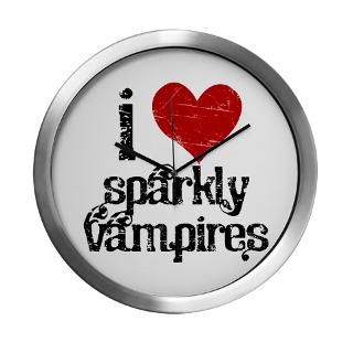 love Sparkly Vampires Modern Wall Clock for $42.50