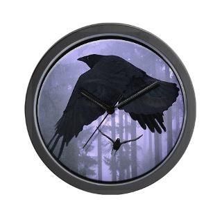 RAVENS IN THE MIST Wall Clock for $18.00