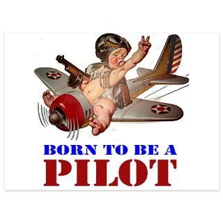 Air Force Gifts  Air Force Flat Cards  Baby Pilot_BORNTOBEAPILOT