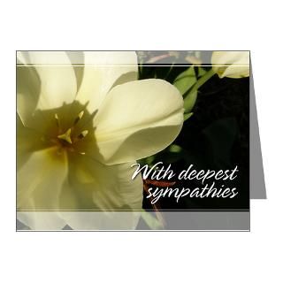 White Tulip Sympathy Cards 4.25x5.5 (20 Pk)