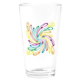 Peace Symbols Drinking Glass for $16.00