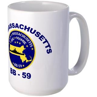 Forces Gifts  Armed Forces Drinkware  USS Massachusetts BB 59 Mug