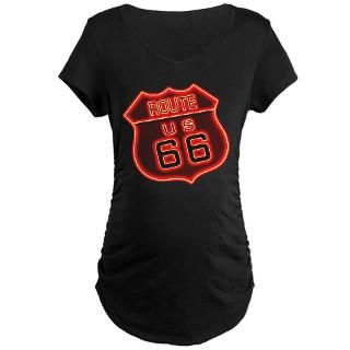 Route 66 Neon Maternity Dark T Shirt