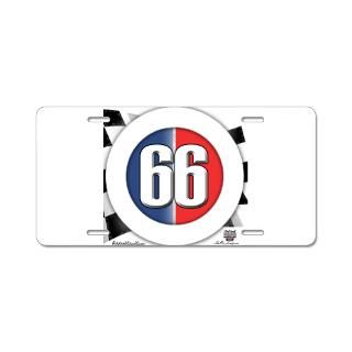 1966 Car Accessories  Cars Round Logo 66 Aluminum License Plate