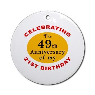 70 Gifts  70 Seasonal  Celebrating 70th Birthday Ornament (Round)