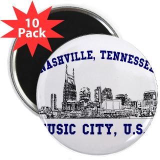 Nashville . . . Music City US 2.25 Magnet (10 pac for $29.00