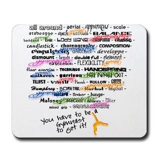 the words of gymnastics mousepad $ 13 74
