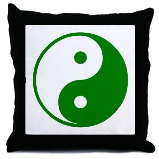 green yin yang throw pillow $ 17 77