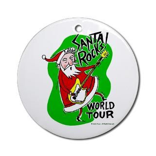 Santa Rocks   World Tour Ornament (Round)