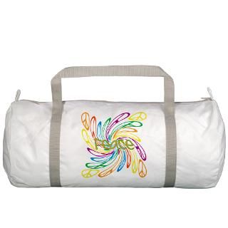 Funky Gifts  Funky Bags  Swirled Peace Symbols Gym Bag