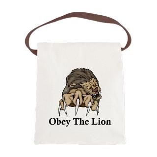 obey the lion canvas lunch bag $ 14 85
