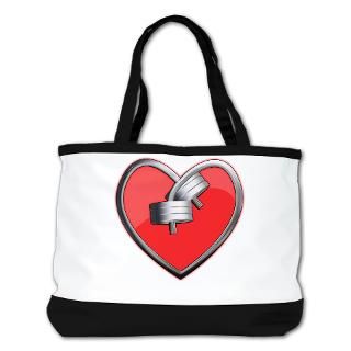 barbell heart red shoulder bag $ 83 99