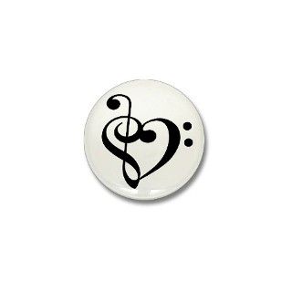 Bass Clef Gifts  Bass Clef Buttons  Treble Bass Clef Heart Mini