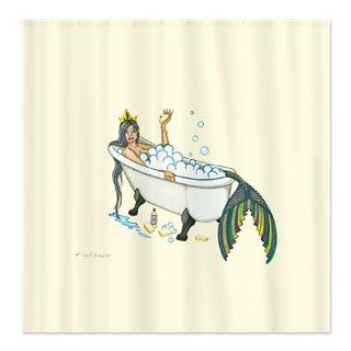 Art Gifts  Art Bathroom  Splish Splash Mermaid Shower Curtain