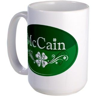 Campaign Gifts  Campaign Drinkware   Irish for McCain  Mug