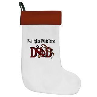 Christmas Stocking  West Highland White Terrier  Dogs By Dezign