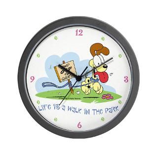 odie walk in the park wall clock $ 13 99