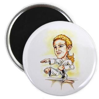 karate caricature design magnet $ 7 98