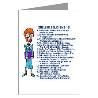 Greeting Cards  English Solicisms 101 Greeting Cards (Pk of 10