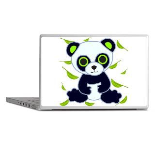 Adorable Gifts  Adorable Laptop Skins  Cute Green and Blue Panda