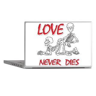 Funny Gifts  Funny Laptop Skins  Skeleton Love Never Dies Laptop