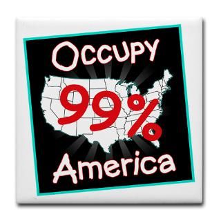 occupy america 99 Tile Coaster