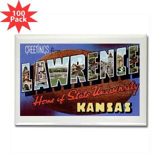 and Entertaining  Lawrence Kansas KS Rectangle Magnet (100 pack
