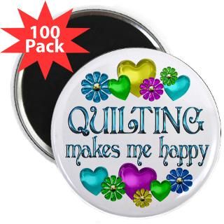 Kitchen and Entertaining  Quilting Happiness 2.25 Magnet (100 pack