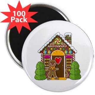 Kitchen and Entertaining  Gingerbread House 2.25 Magnet (100 pack