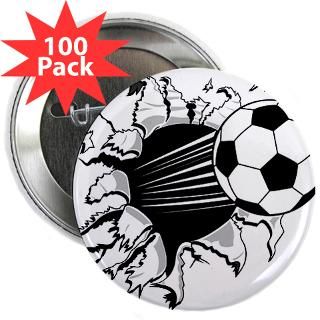 Gifts  Ball Buttons  Soccer Ball Tearout 2.25 Button (100 pack