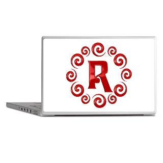 Letter Gifts  Letter Laptop Skins  Red R Monogram Laptop Skins