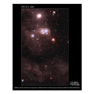 DEM L 106 Reflection Nebula Small Poster