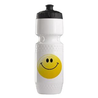 60S Gifts  60S Water Bottles  Classic Smiley Face Trek Water