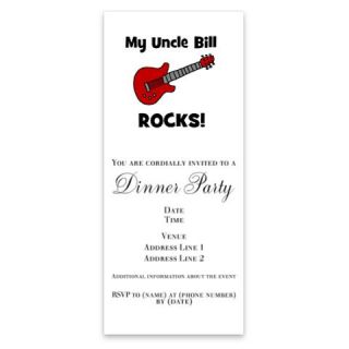 My Uncle BILL Rocks Guitar Invitations by Admin_CP4169387  507078342