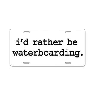 idratherbewaterboardingblk.png Square Sticker 3 x