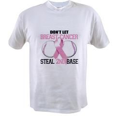 Dont Let Breast Cancer Steal 2nd Base T Shirt by MagikAwareTees