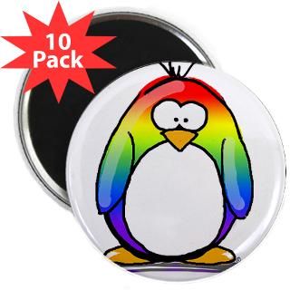 Rainbow Penguin 2.25 Magnet (10 pack)