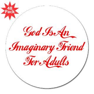116 39 god is imaginary bumper sticker 10 pk $ 32 39 god is