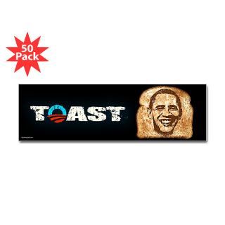 obama is toast sticker bumper 50 pk $ 126 99