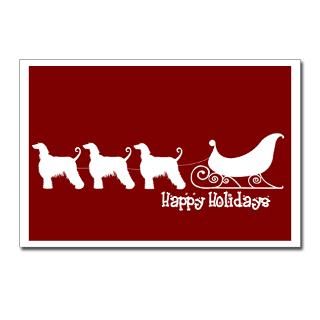 Afghan Hound Sleigh Postcards (Package of 8) for $9.50