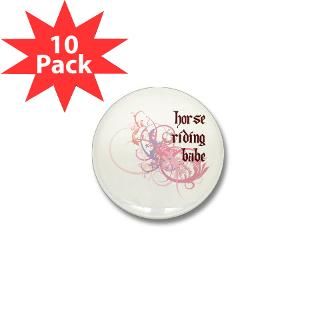 Horse Riding Babe Mini Button (10 pack)